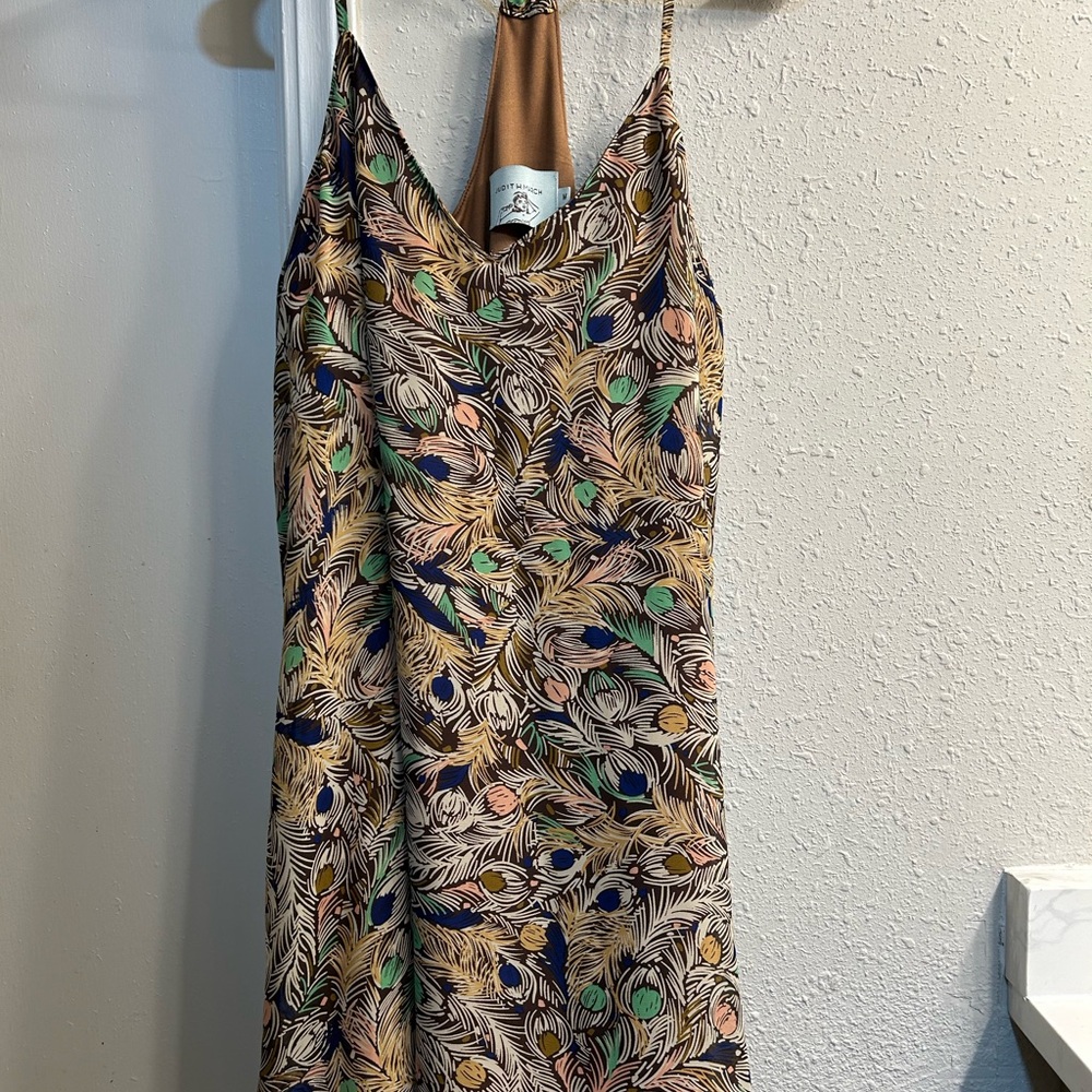 Judith March Multicolor Feather Pattern Dress - image 2